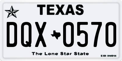 TX license plate DQX0570