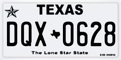TX license plate DQX0628