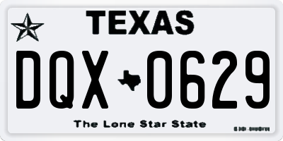 TX license plate DQX0629