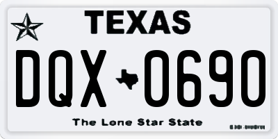 TX license plate DQX0690