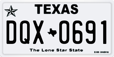 TX license plate DQX0691