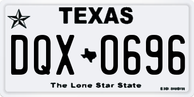 TX license plate DQX0696