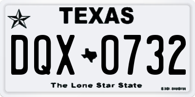 TX license plate DQX0732