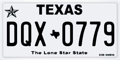 TX license plate DQX0779