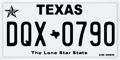 TX license plate DQX0790