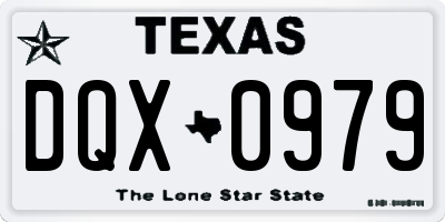TX license plate DQX0979