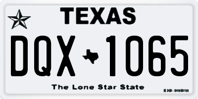 TX license plate DQX1065