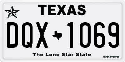 TX license plate DQX1069