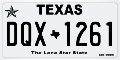 TX license plate DQX1261