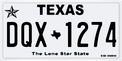 TX license plate DQX1274