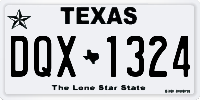 TX license plate DQX1324