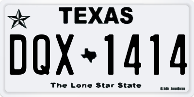 TX license plate DQX1414