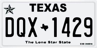 TX license plate DQX1429