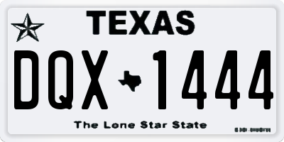 TX license plate DQX1444