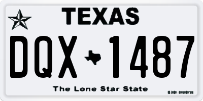 TX license plate DQX1487