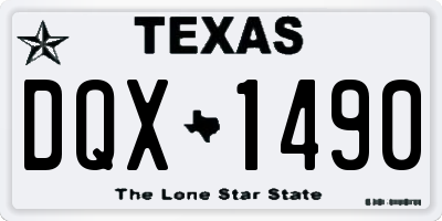 TX license plate DQX1490