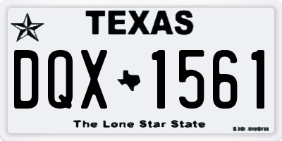 TX license plate DQX1561