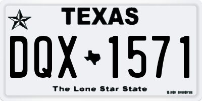 TX license plate DQX1571