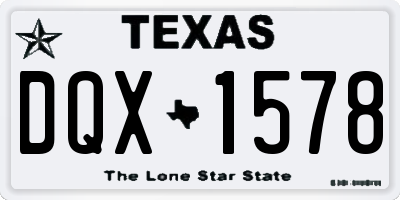 TX license plate DQX1578