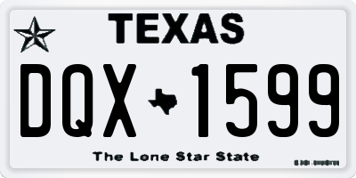 TX license plate DQX1599