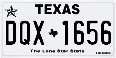 TX license plate DQX1656