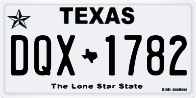 TX license plate DQX1782