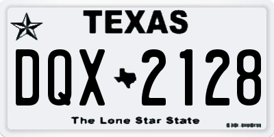 TX license plate DQX2128