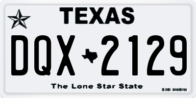 TX license plate DQX2129