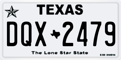 TX license plate DQX2479