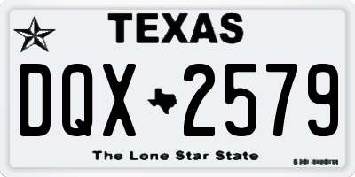 TX license plate DQX2579
