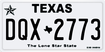 TX license plate DQX2773