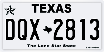 TX license plate DQX2813