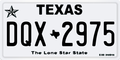 TX license plate DQX2975