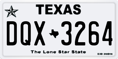 TX license plate DQX3264