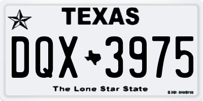 TX license plate DQX3975