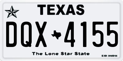 TX license plate DQX4155