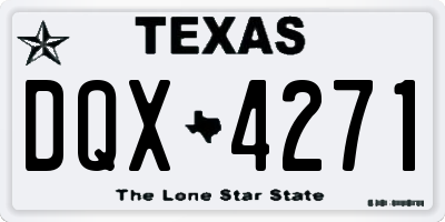 TX license plate DQX4271