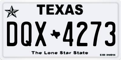 TX license plate DQX4273