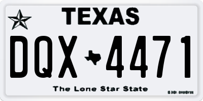 TX license plate DQX4471