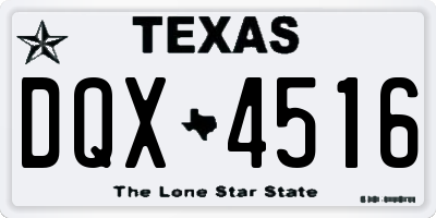TX license plate DQX4516
