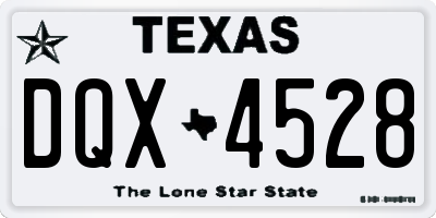 TX license plate DQX4528