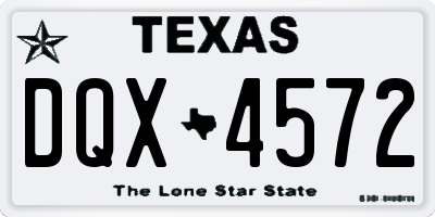 TX license plate DQX4572
