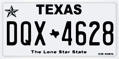 TX license plate DQX4628