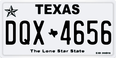 TX license plate DQX4656