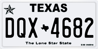 TX license plate DQX4682