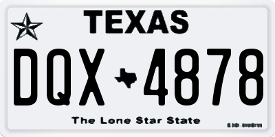 TX license plate DQX4878