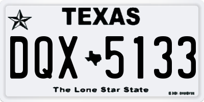 TX license plate DQX5133
