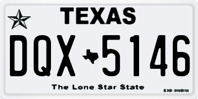TX license plate DQX5146