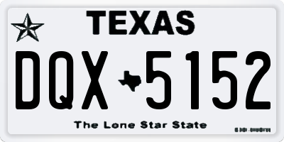 TX license plate DQX5152
