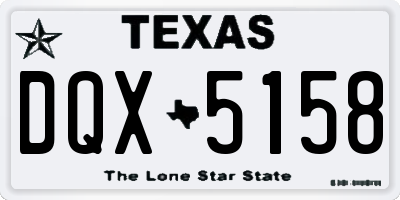TX license plate DQX5158